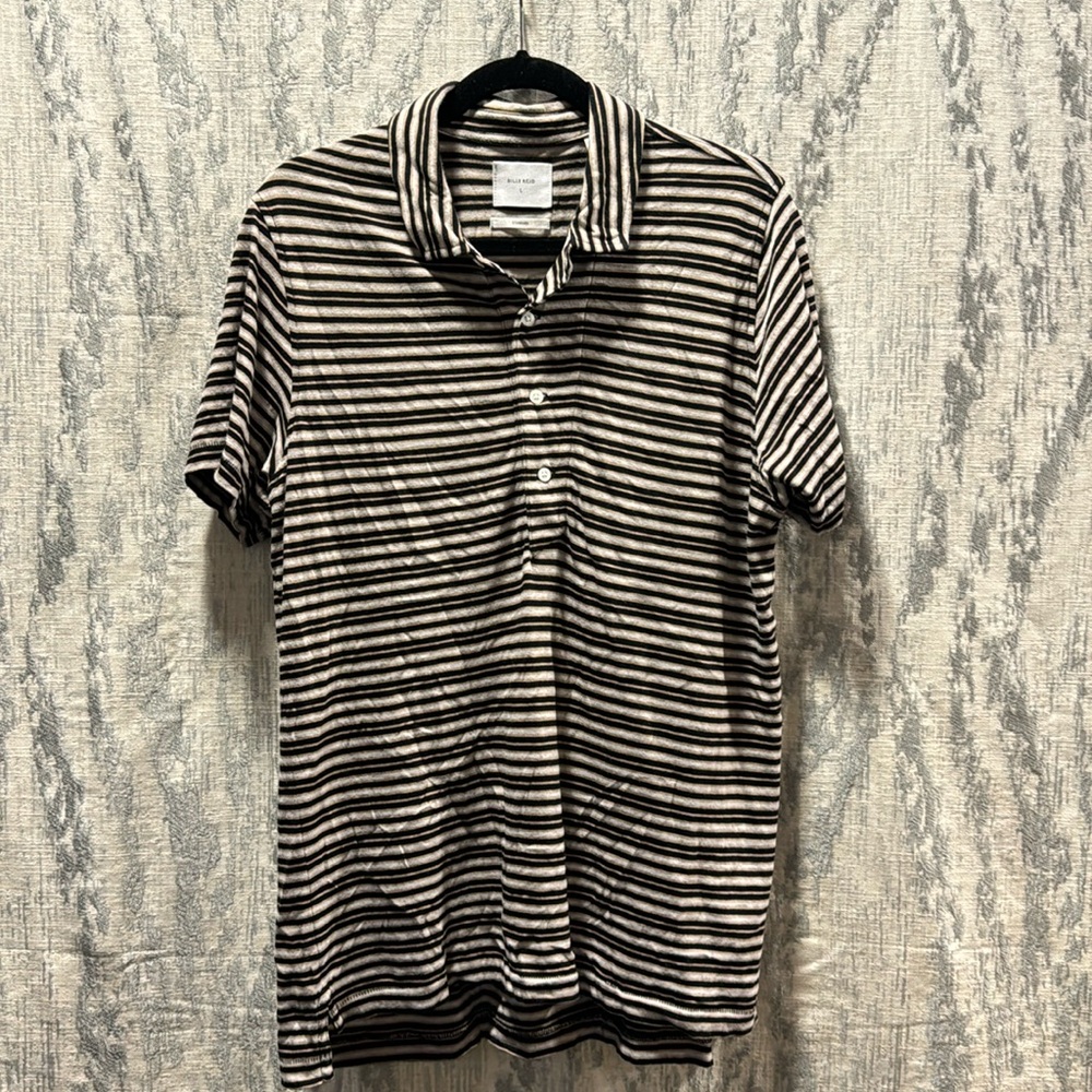 Billy Reid Pima Cotton Striped Polo